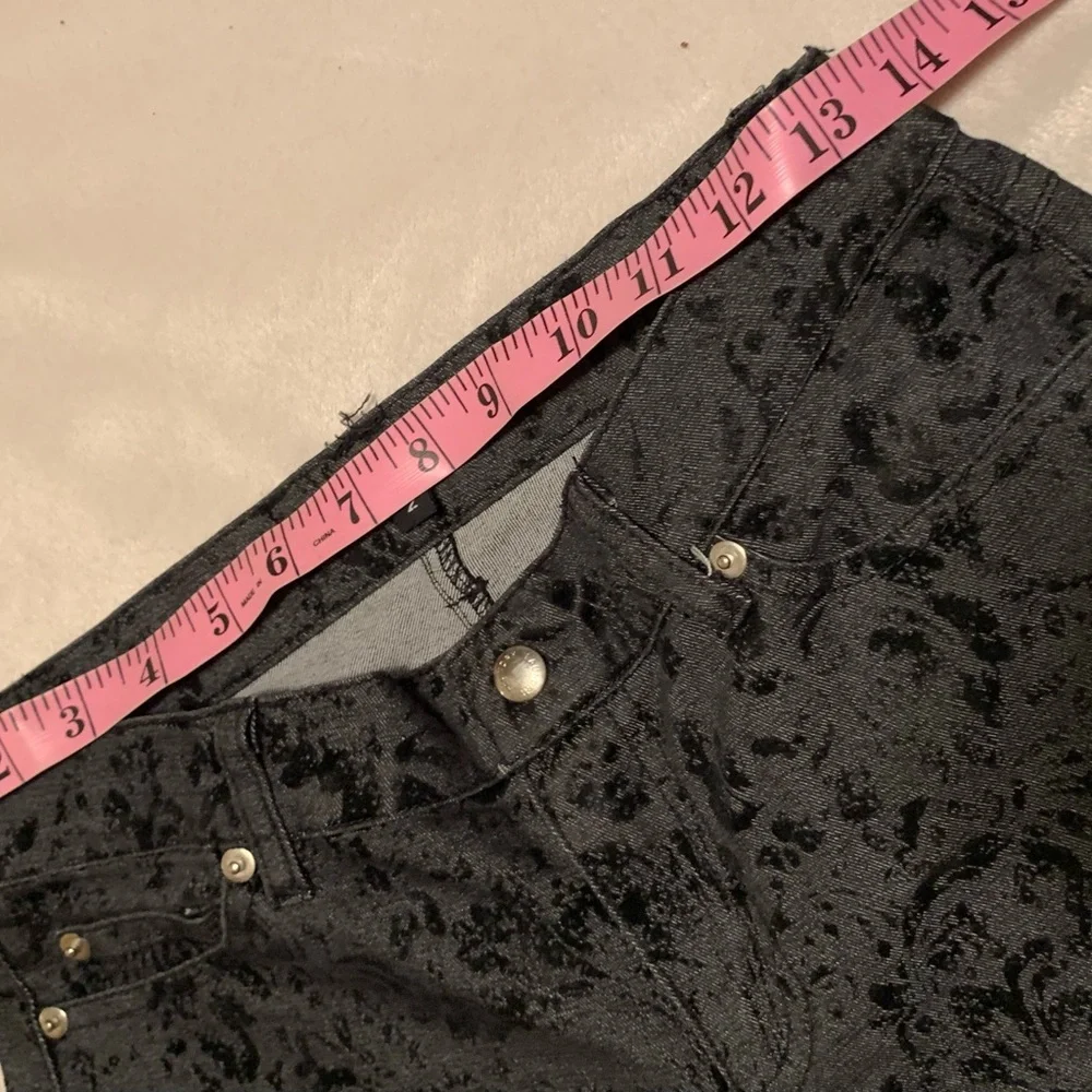 LAUNDRY by Shelli Segal Black bootleg Textured 62% cotton slacks size 2 …